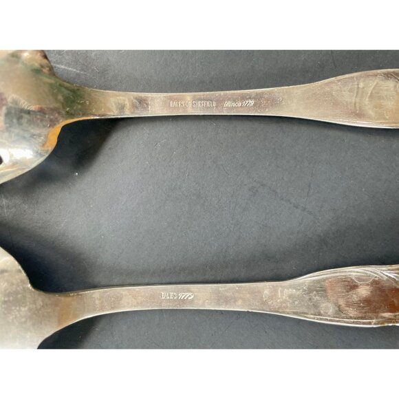 Vintage Serving Fork & Spoon set by Eales of Shelffield since 1779 diner party - Picture 9 of 10